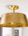 Modern Golden 3-Light Semi Flush Mount Light - IPLUS Lighting