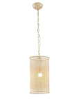 Bohemian Farmhouse Wabi-Sabi 1-Light Beige Wooden Beads Pendant Light - IPLUS Lighting
