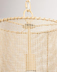 Bohemian Farmhouse Wabi-Sabi 1-Light Beige Wooden Beads Pendant Light