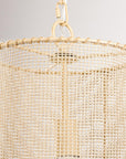 Bohemian Farmhouse Wabi-Sabi 1-Light Beige Wooden Beads Pendant Light - IPLUS Lighting