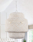 Rustic White Farmhouse Wabi-Sabi 3-Light Dry Rated Pendant Light - IPLUS Lighting