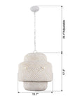 Rustic White Farmhouse Wabi-Sabi 3-Light Dry Rated Pendant Light - IPLUS Lighting