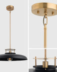 Beacon Modern Gold and Black 1-Light Pendant Light - IPLUS Lighting