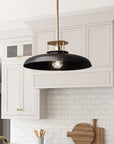 Beacon Modern Gold and Black 1-Light Pendant Light - IPLUS Lighting