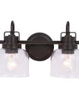 Brighton Dark Bronze 2-Light Dimmable Bathroom Vanity Light - IPLUS Lighting