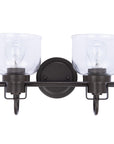 Brighton Dark Bronze 2-Light Dimmable Bathroom Vanity Light