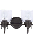 Brighton Dark Bronze 2-Light Dimmable Bathroom Vanity Light - IPLUS Lighting