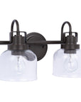 Brighton Dark Bronze 2-Light Dimmable Bathroom Vanity Light