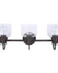 Brighton Dark Bronze 3-Light Dimmable Bathroom Vanity Light