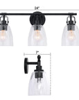 Modern Farmhouse Brilliance 3-Light Vanity Light - IPLUS Lighting