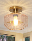 Gerald 1 Light Semi Flush Mount Ceiling Light 9 Inch - IPLUS Lighting