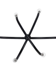 Caboche Mid Century Modern Black 6 Light Dimmable Chandelier