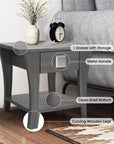 Amity Contemporary Gray End Table