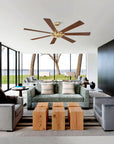 72" Modern 7-Blades Rustic Ceiling Fan