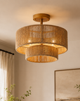 3-Light Wabi Sabi Flush Mount Ceiling Light