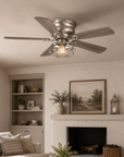 48" Thurber Satin Nickel Reversible Ceiling Fan