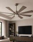 60" Oretha Farmhouse Windmill 8 Blades Downrod Ceiling Fan