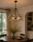 31" Saxon Crystal Black Ornament Chandelier