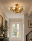 24" Quintion Crystal Ceiling Light
