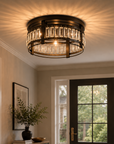 Modern Crystal 3 Light Flush Mount Ceiling Light