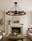 52" Amelia Black Industrial Fandelier