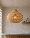 14" Xavier Bohemian Rattan Pendant Light