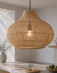 14" Xavier Bohemian Rattan Pendant Light