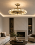33" Nova LED Crystal Chandelier Ceiling Fan