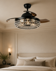 42" Modern Crystal Ceiling Fan
