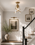 7 Inch Walker 1 Light Semi Flush Ceiling Light for Bedroom and Hallway