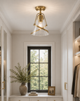 7 Inch Walker 1 Light Semi Flush Ceiling Light for Bedroom and Hallway