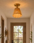 Yves 1 Light Semi Flush Mount Ceiling Light 7 Inch