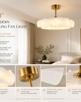 30" Golden Downrod Mount Crystal Luxury Fandelier