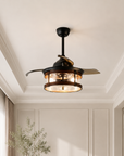 36" Caselli Industrial Cage Ceiling Fan With Light