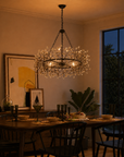 31" Saxon Crystal Black Ornament Chandelier