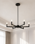 Marcia 6-Light Matte Black Modern Chandelier