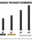 52" Amelia Black Industrial Fandelier