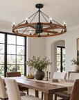52" Amelia Black Industrial Fandelier
