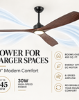 60 Inch Alexi Modern Downrod Ceiling Fan With Light