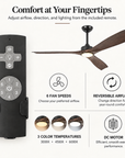 60 Inch Alexi Modern Downrod Ceiling Fan With Light
