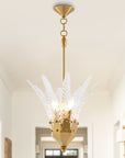 Vito 3 Light Feather Shaped Island Pendant Light 17 Inch