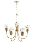 Uriah Golden 5 Light Chandelier 26 Inch - IPLUS Lighting