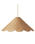 Daisy Cone Rattan Pendant Light