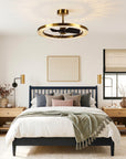 32" Robin Luxury Electroplated Copper LED Fandelier