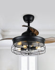 36" Benally Industrial Black Ceiling Fan - IPLUS Lighting