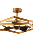 31 Inch Antique Golden Willie Luxury Caged Ceiling Fan With Light and Remote Control