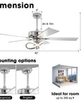 52" Oregon Modern Ceiling Fan