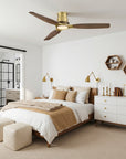 56" Arden Ceiling Fan with Light Kit and Solid Wood Blades