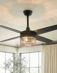 48" Pune Crystal Ceiling Fan