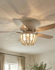 48" New Delhi Farmhouse Reversible Ceiling Fan